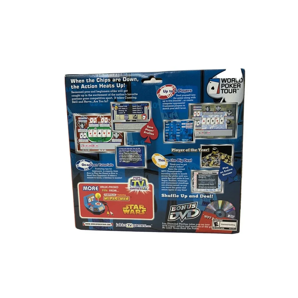 WORLD POKER SERIES TOUR‎ Plug & Play TV Game No limit Texas Hold Em Jakks NEW